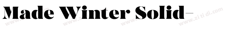 Made Winter Solid字体转换